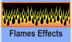 Flames Effects Vinyl Lettering